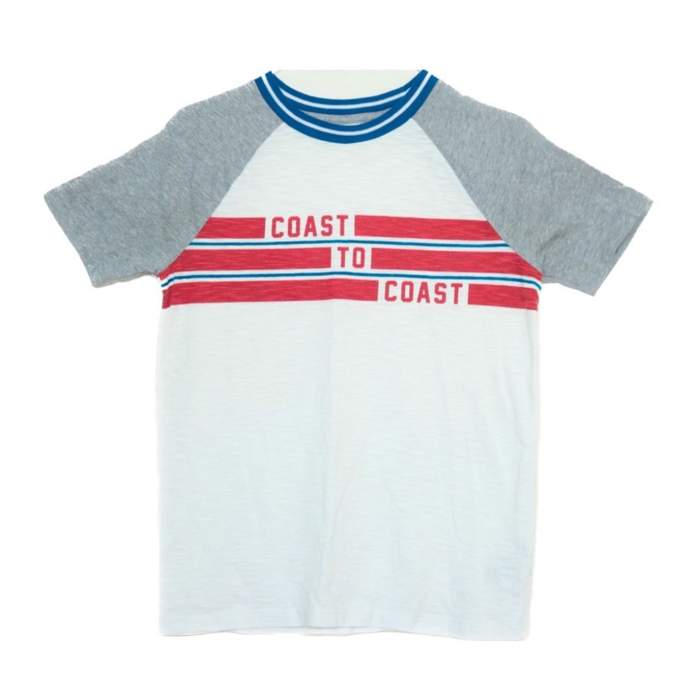 ⚡️3/$20 SALE⚡️ Boys White Grey Colorblock Short Sleeve Graphic Tee Size XL